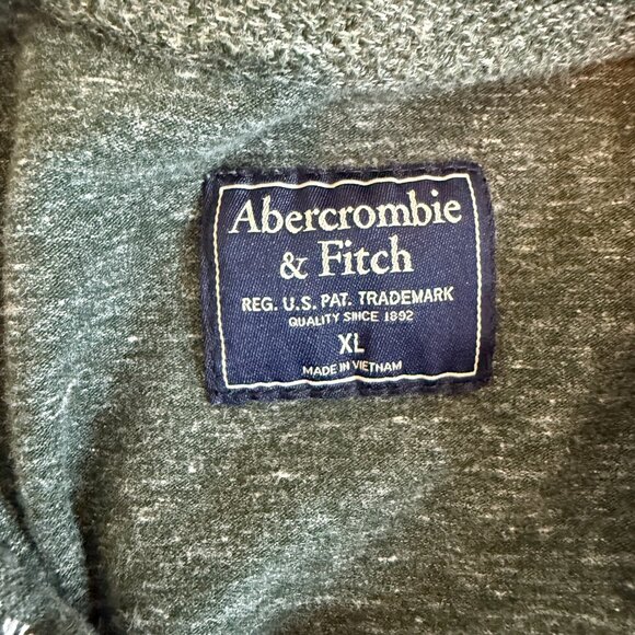 Abercrombie & Fitch Polo Shirt Mens XL Green Classic Fit‎ Large Moose Logo Y2K - Picture 4 of 7